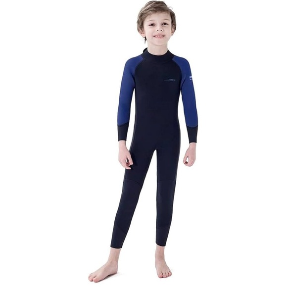 Kids Dark Lightening 3/2mm Blue and Black Wetsuit, Sz Small - Picture 1 of 5